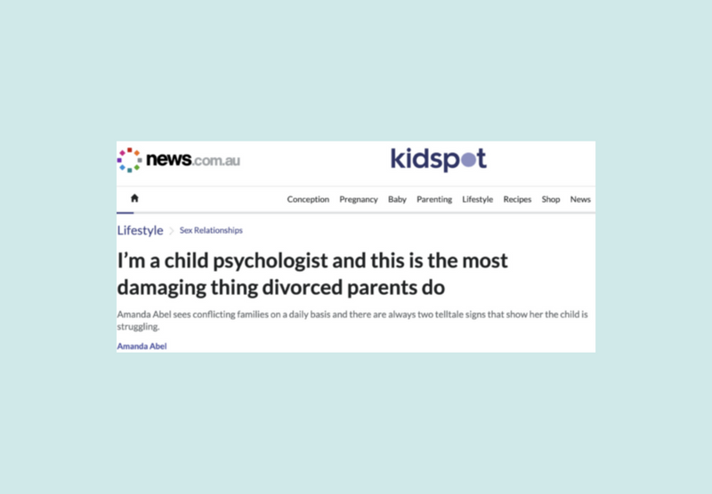 Amanda Abel weighs in on divorce with Kidspot