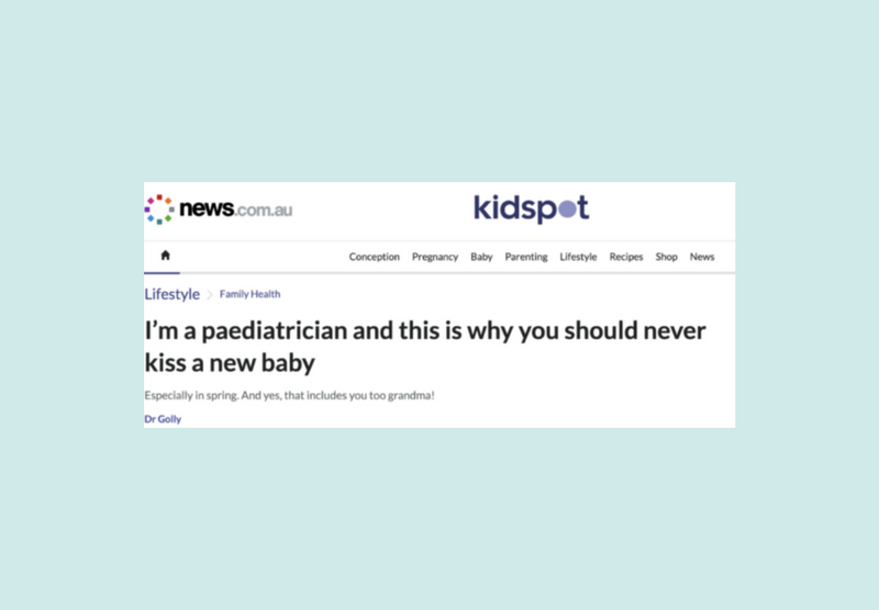 Kispot interviews Dr Golly, should you be kissing your baby?
