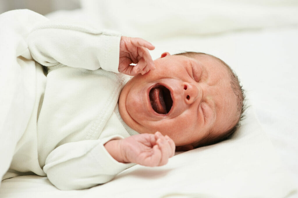 newborn baby screaming