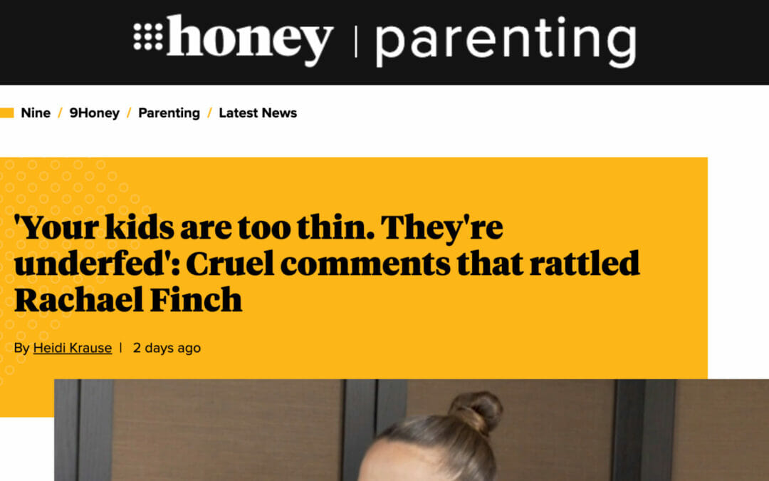 9 Honey | Parenting ‘Your kids are too thin. They’re underfed’: Cruel comments that rattled Rachael Finch
