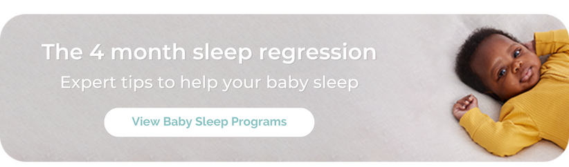 4 month sleep regression blog banner