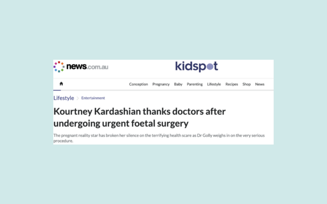 Kidspot, Kardashians and urgent foetal surgery